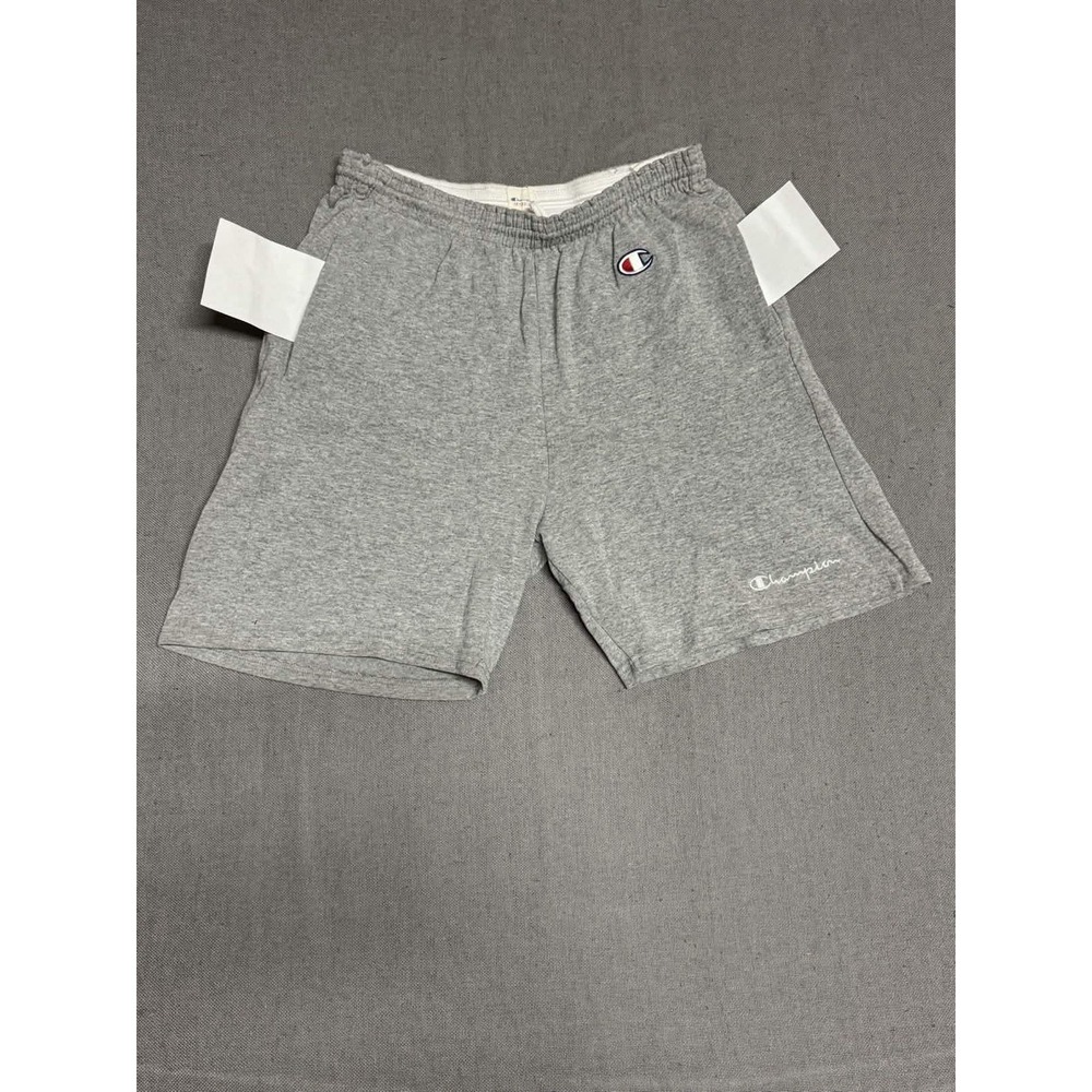 Champion Mens Shorts Size M Athletic Gray Cotton Blend Solid Sweat Shorts 81113